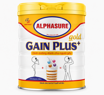 Thực phẩm bổ sung ALPHASURE GOLD GAIN PLUS 900 g - Us Home